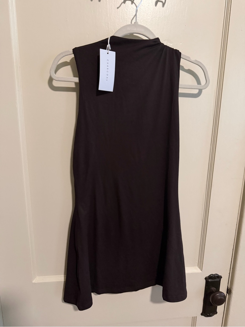 Charcoal Sleeveless Shift Dress by